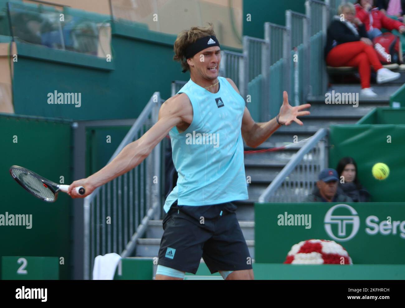 Alexander Zverev aus Deutschland beim Rolex MonteCarlo Masters 2022, ATP Masters 1000