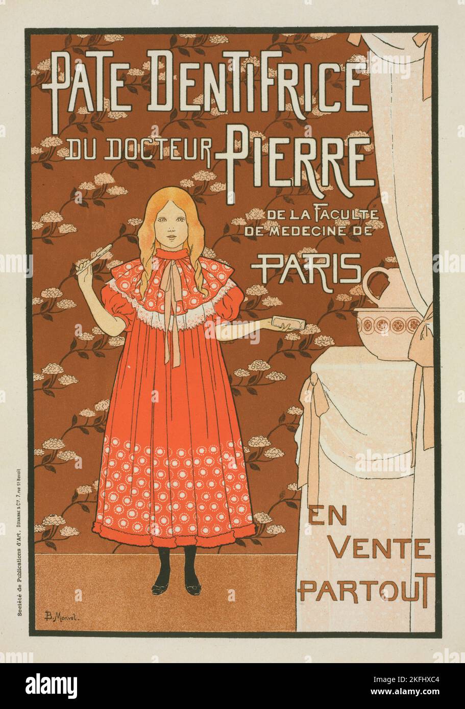 Affiche pour la „P&#XE2;te dentifrice du docteur Pierre“, c1896. [Herausgeber: Imprimerie Chaix; Ort: Paris] Stockfoto