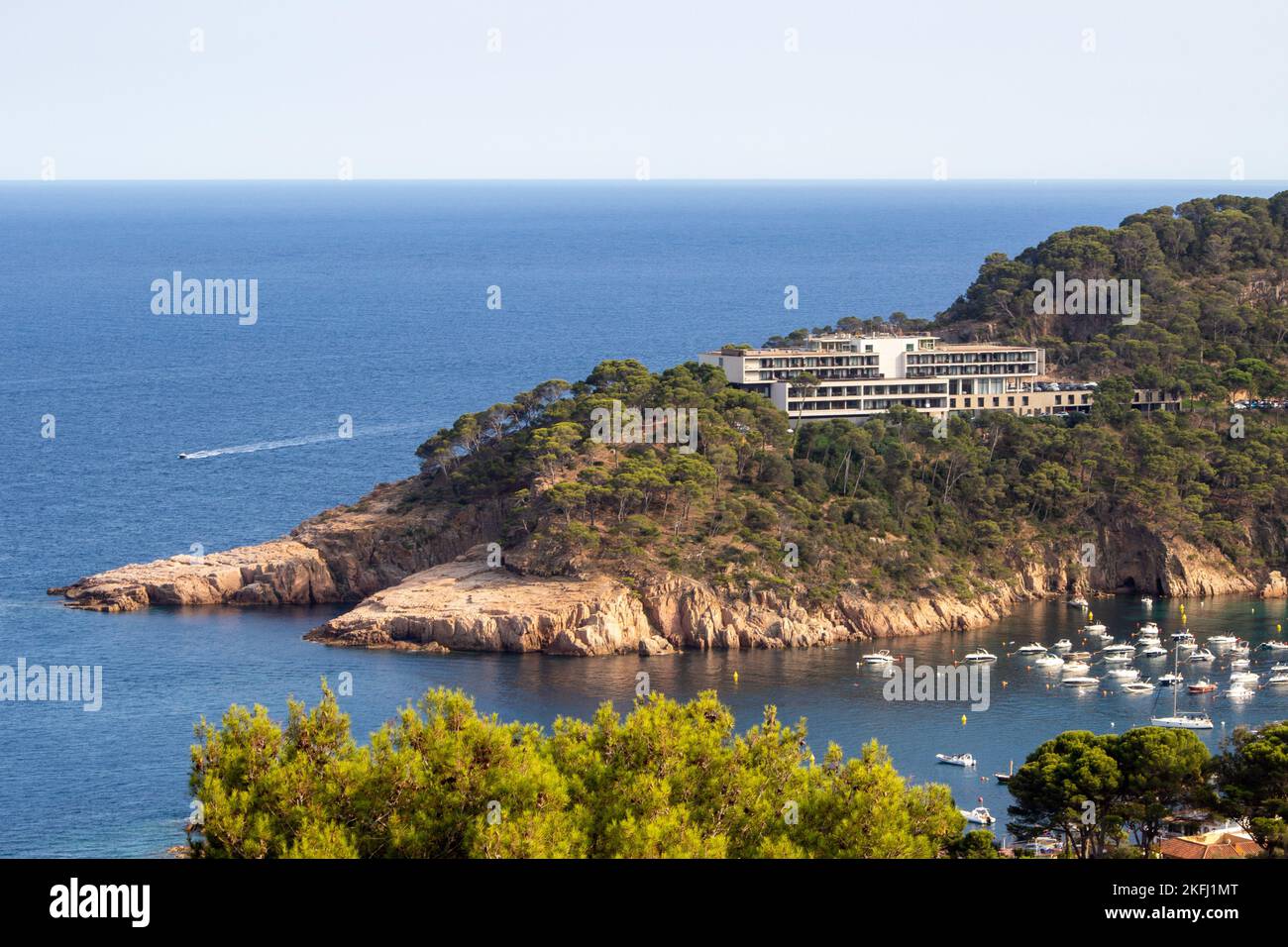 Eine Küste von Aigua Blava in Begur, Spanien Stockfoto