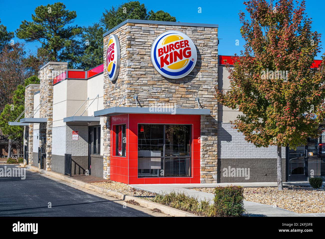 Burger King Fast Food Hamburger-Restaurant in Snellville, Georgia. (USA) Stockfoto
