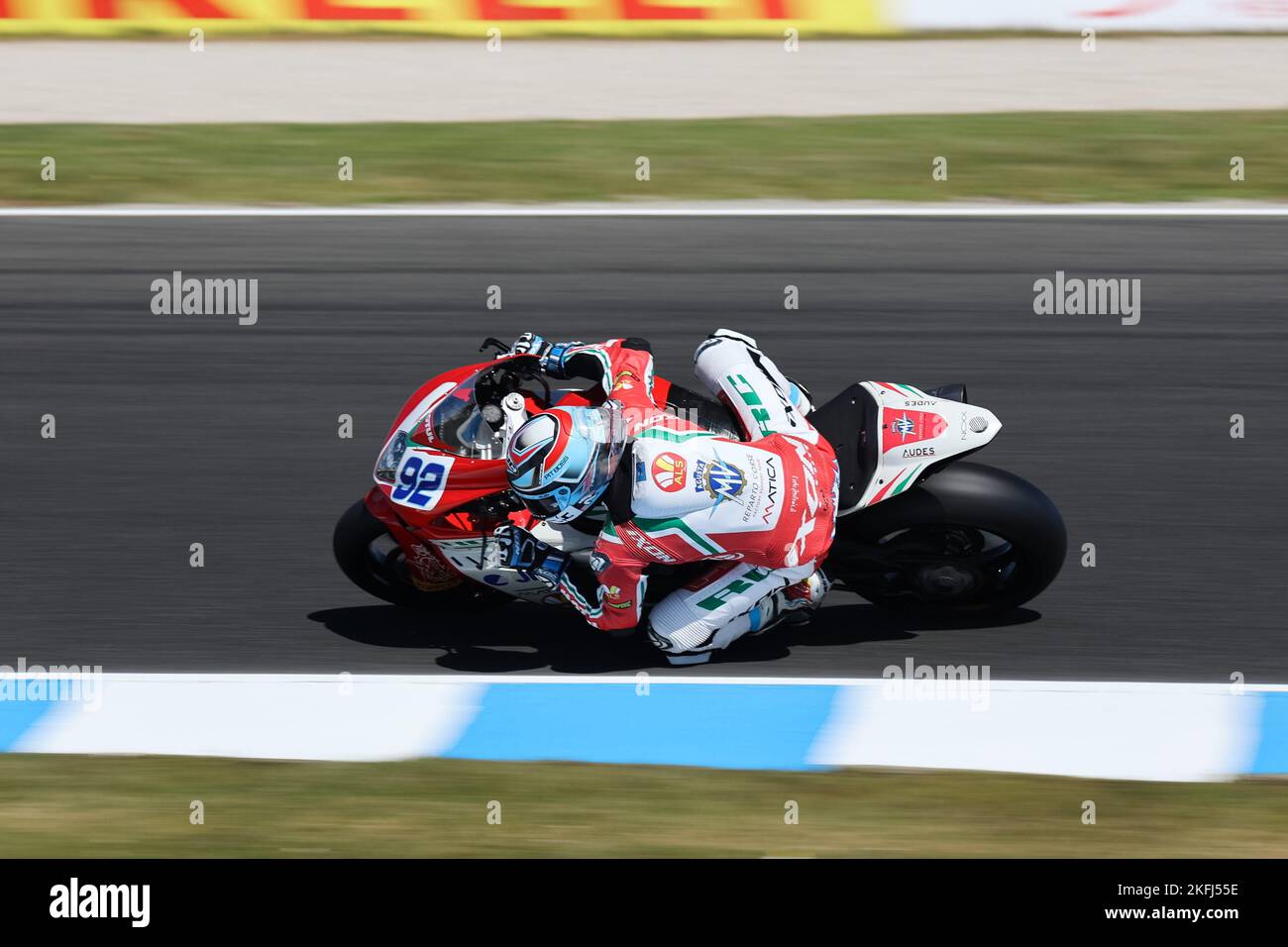 PHILLIP ISLAND, AUSTRALIEN - NOVEMBER 18: Marcel SCHROETTER von Deutschland auf der MS Agusta Reparto Corse MV Agusta F3 800 RR während der FIM World Sup 2022 Stockfoto