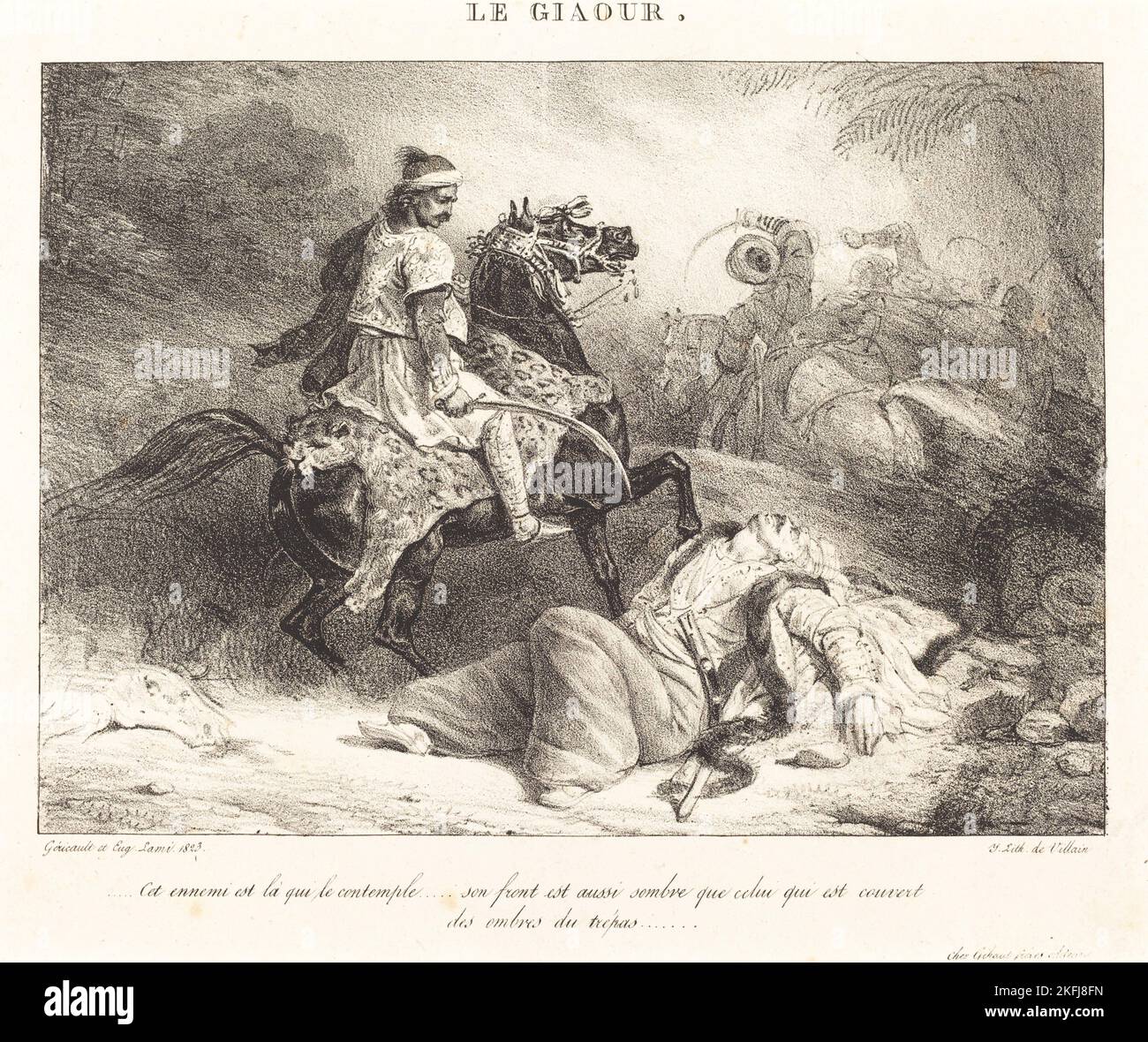 Le Giaour (Die Ungläubigen), 1823. Stockfoto