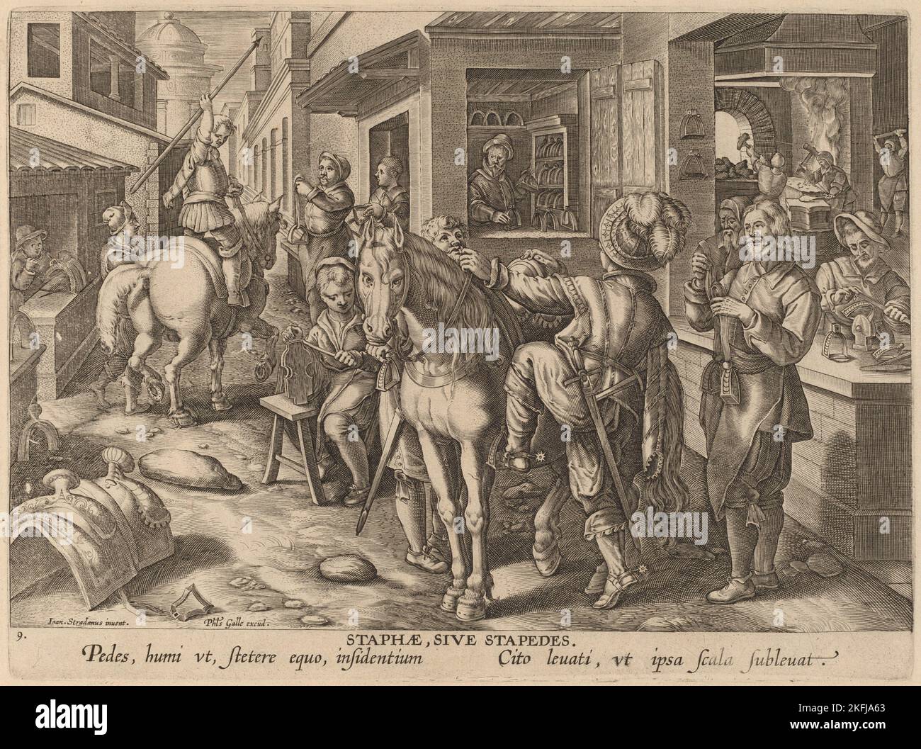 Reitgeschirre: pl. 9, c. 1580/1590. Stockfoto