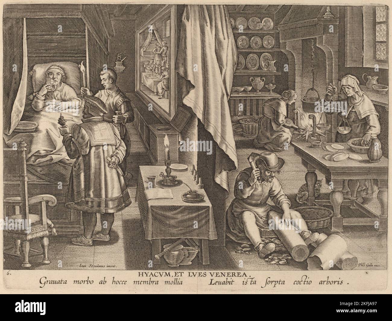 Medizin: pl. 6, c. 1580/1590. Stockfoto