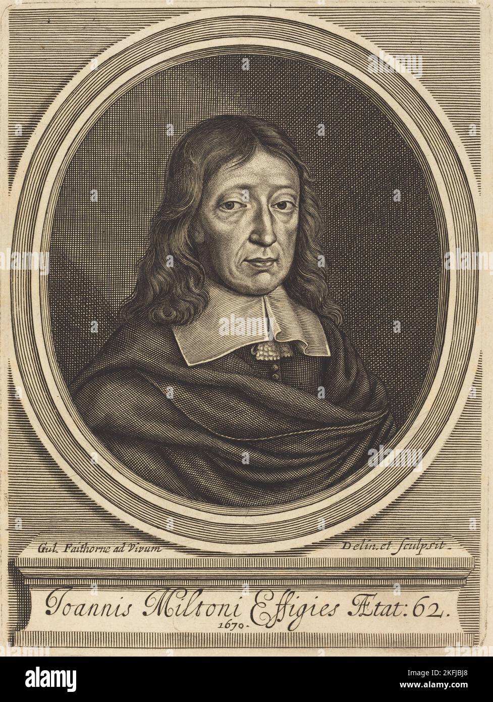 John Milton, 1670. Stockfoto