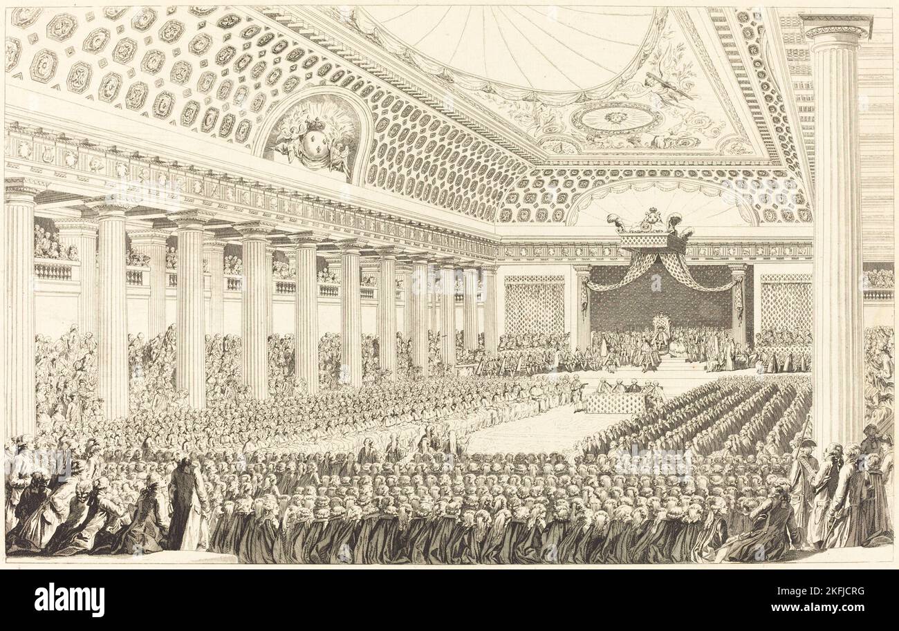 L'Ouverture des Etats-Generaux a Versailles, le 5 mars 1789, wahrscheinlich 1794. Stockfoto