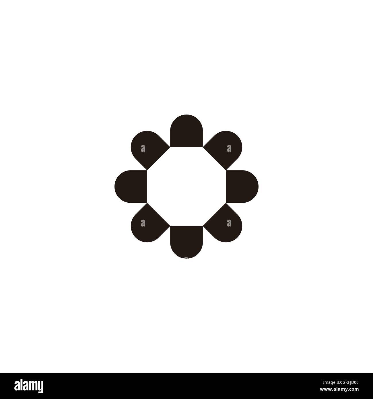 Sechseck, Kapseln geometrisches Symbol einfaches Logo Vektor Stock Vektor