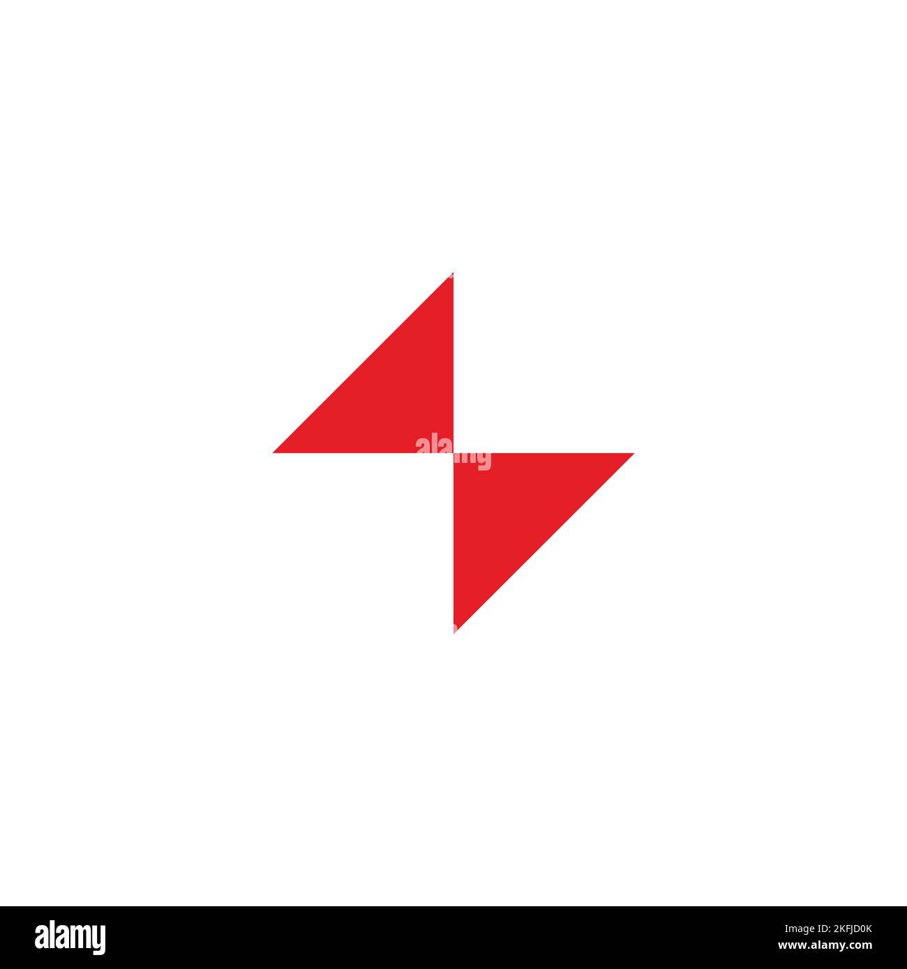 Buchstabe S falten, Blitz geometrisches Symbol einfaches Logo Vektor Stock Vektor