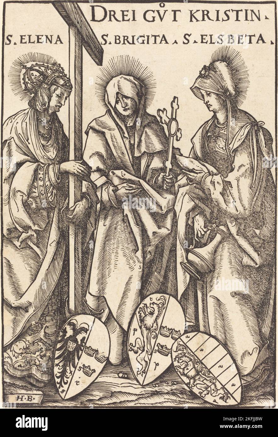 St. Helena, St. Brigitta und St. Elizabeth, 1516. Stockfoto