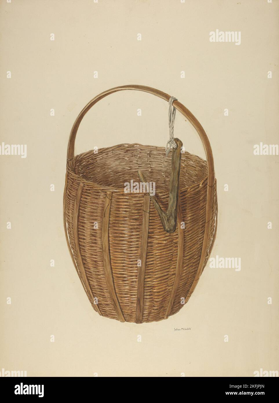 Zoar Apple Basket, c. 1938. Stockfoto