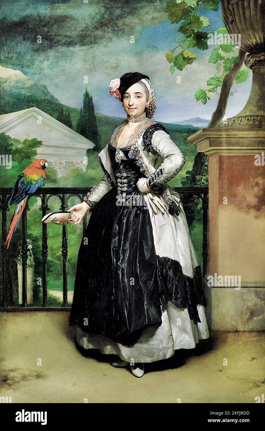 Anton Raphael Mengs; Porträt von Isabel de Parreno y Arce, Marchionin von Llano und Ehefrau von Jose Agustín de Llano; um 1775; Öl auf Leinwand; Royal AC Stockfoto
