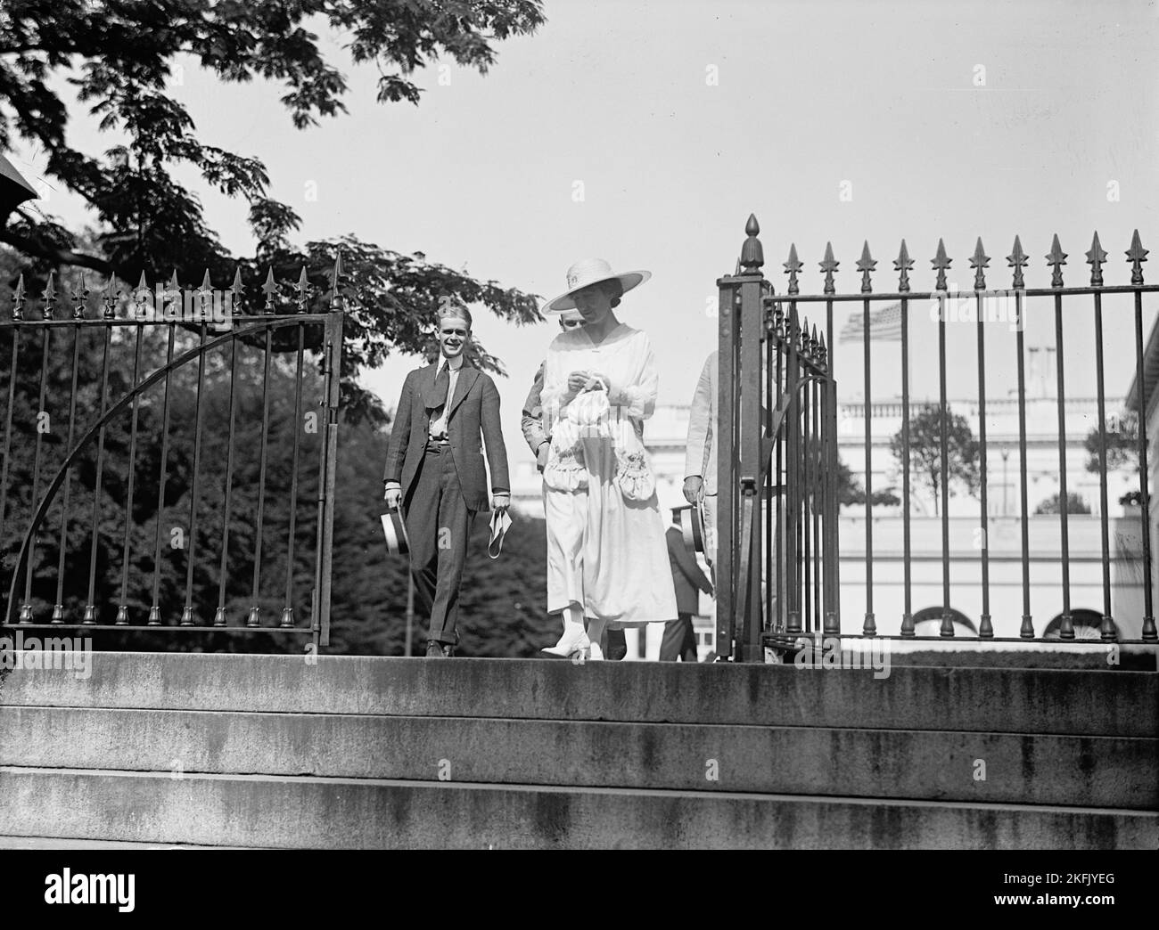 Rankin, Jeanette, D. h. Jeannette, Rep. Aus Montana, 1917-1919. Verlassen Des Weißen Hauses, 1917. Stockfoto