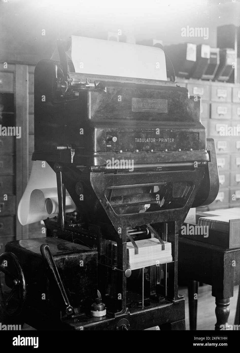 Navy Department, U.S. Tabulator-Printer Machine, Bureau Sup. Und Accts., 1917. Stockfoto