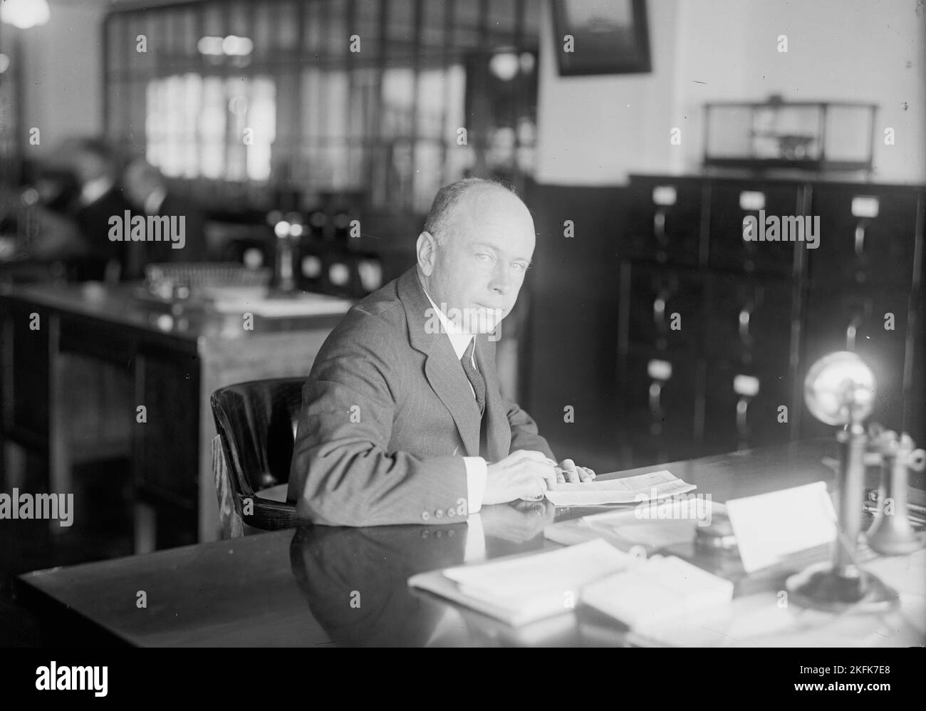 Edmund W. Bonnaffon, Zahlungsinspektor, US Navy Yard - an der Rezeption, 1916. Stockfoto