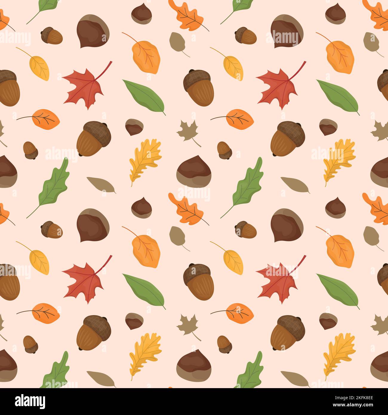 Bunte repetitive Muster Hintergrund Herbst Saison bezogen, aus einfachen Vektor-Illustrationen gemacht. Stock Vektor