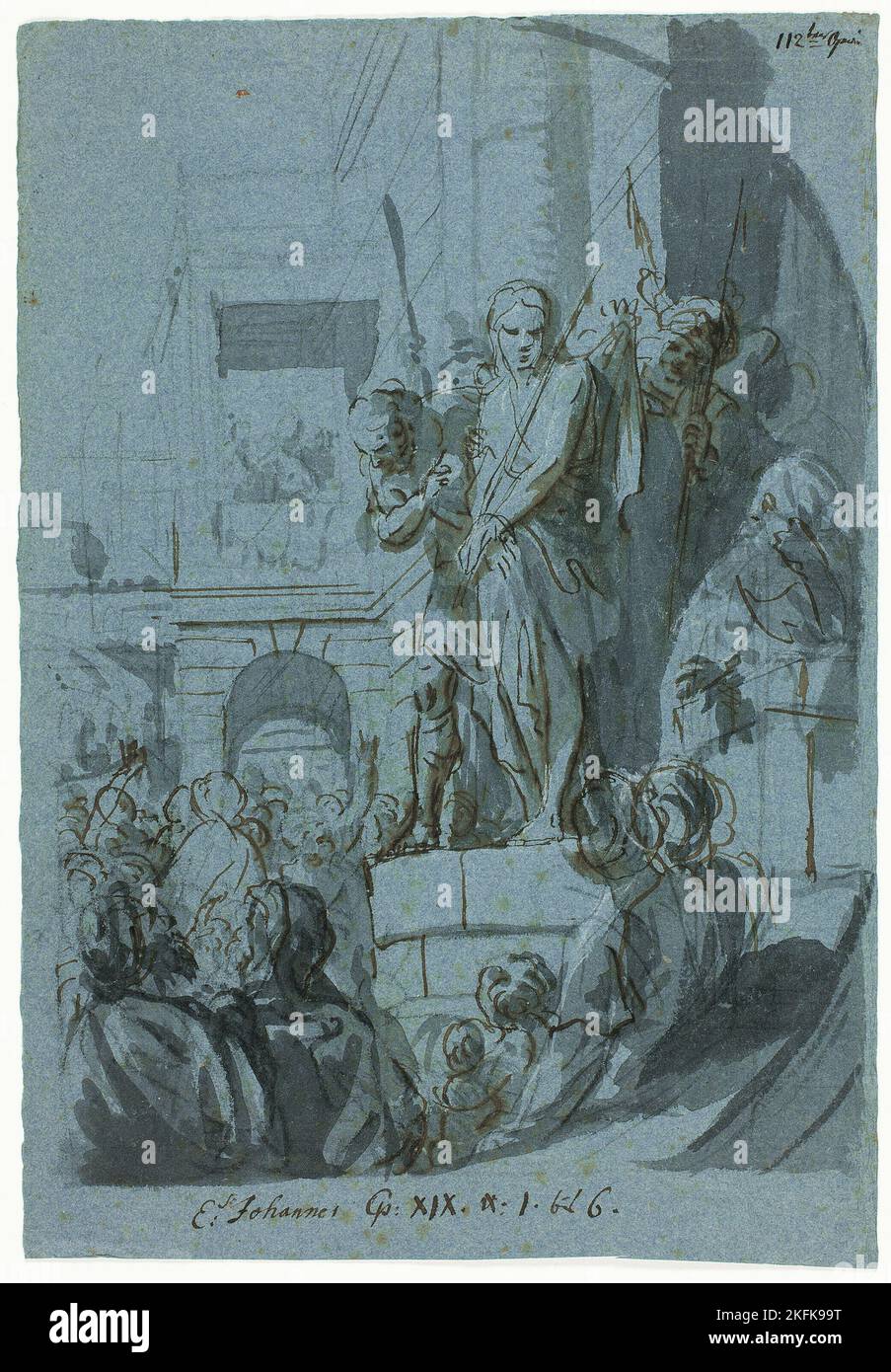 Ecce Homo, n.d. Jesus und Pilatus. Stockfoto