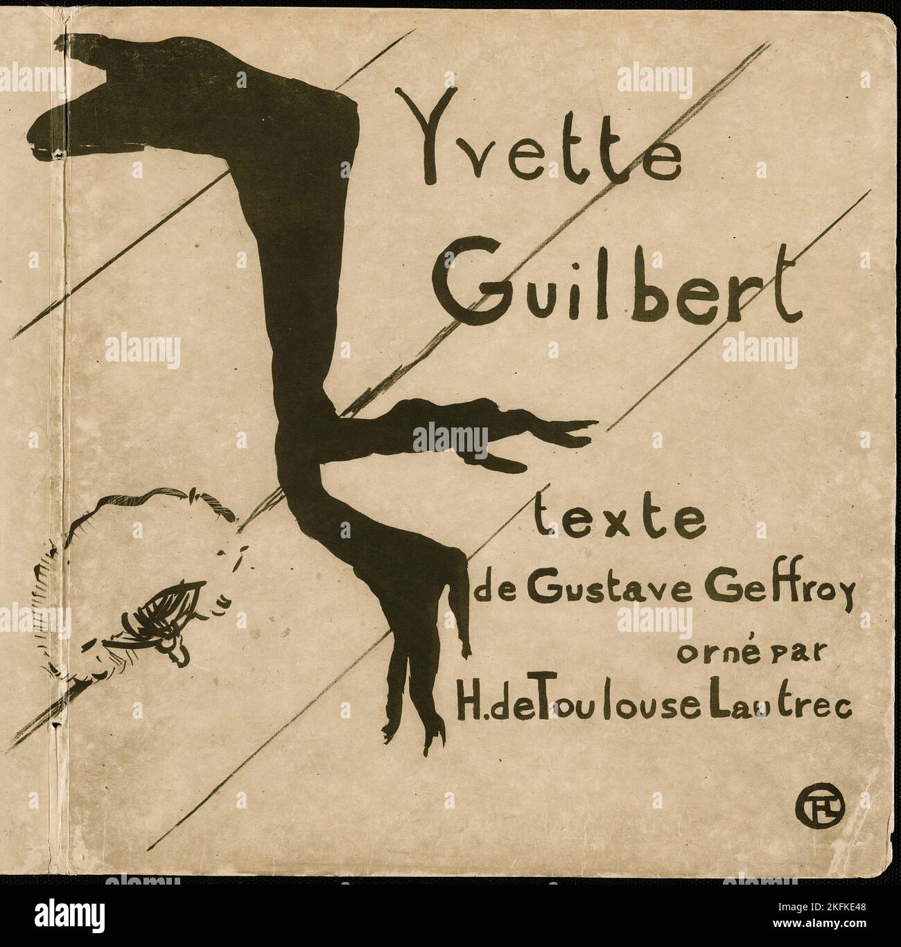 Cover für Yvette Guilbert, 1894. Text von Gustave Geffroy, illustriert von Henri de Toulouse-Lautrec. Stockfoto
