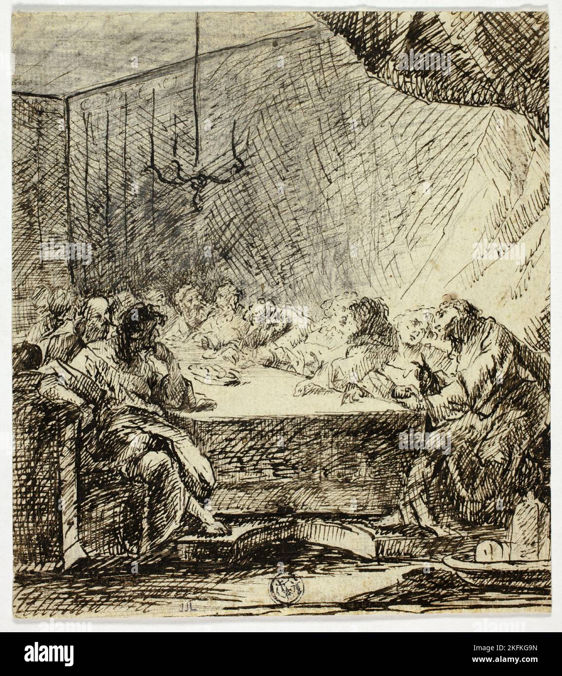 Letztes Abendmahl, n.d. Kreis von Franz Anton Maulbertsch. Stockfoto