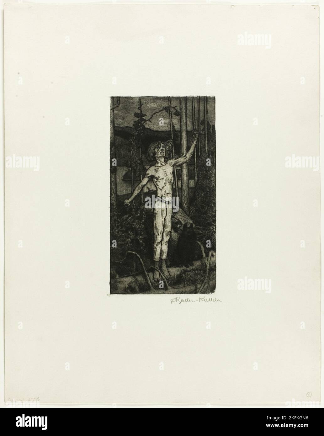 Kullervo Fluchend, 1896. Stockfoto