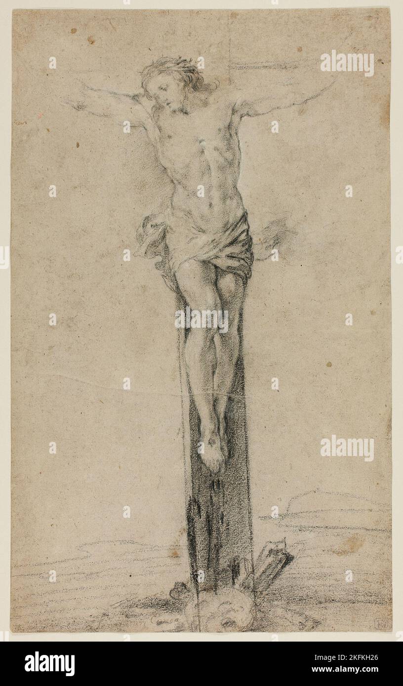 Christus am Kreuz, n.d. Sebastiano Conca zugeschrieben. Stockfoto