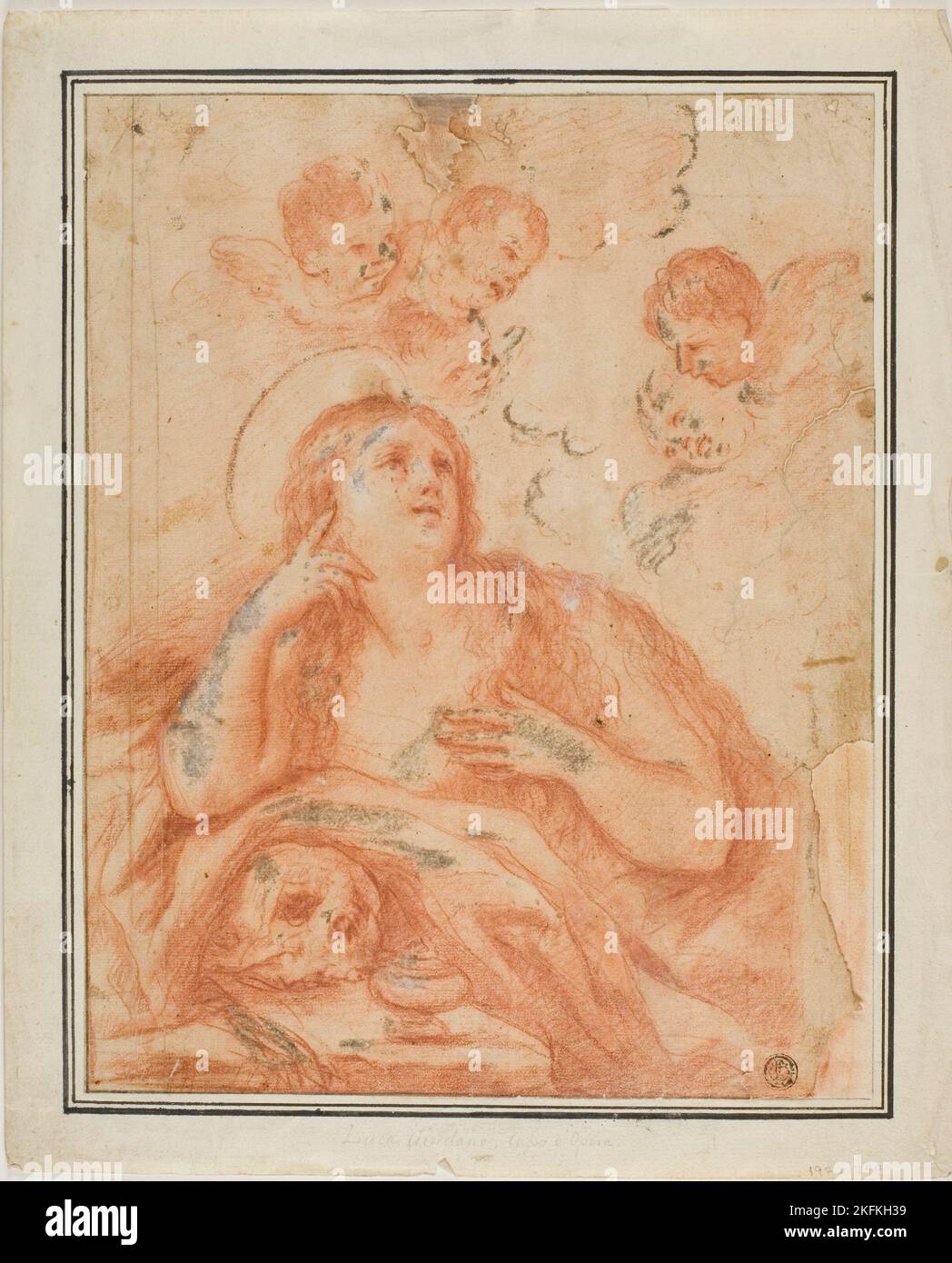 Büßer Magdalene, n.d. Sebastiano Conca zugeschrieben. Stockfoto