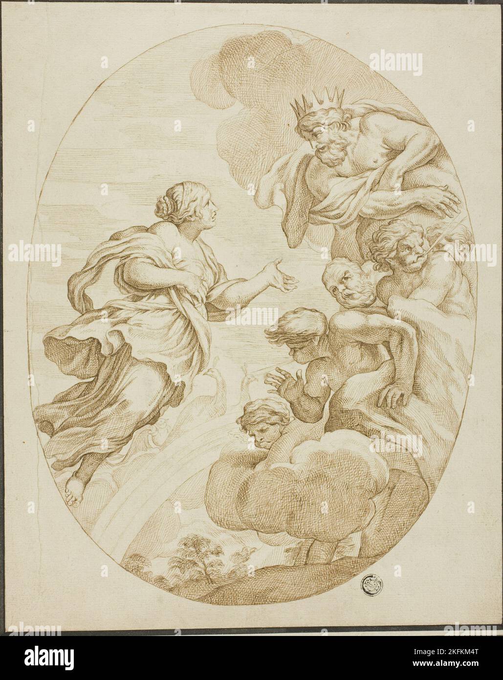 Juno, Zeus und Aeolus, n.d. Stockfoto
