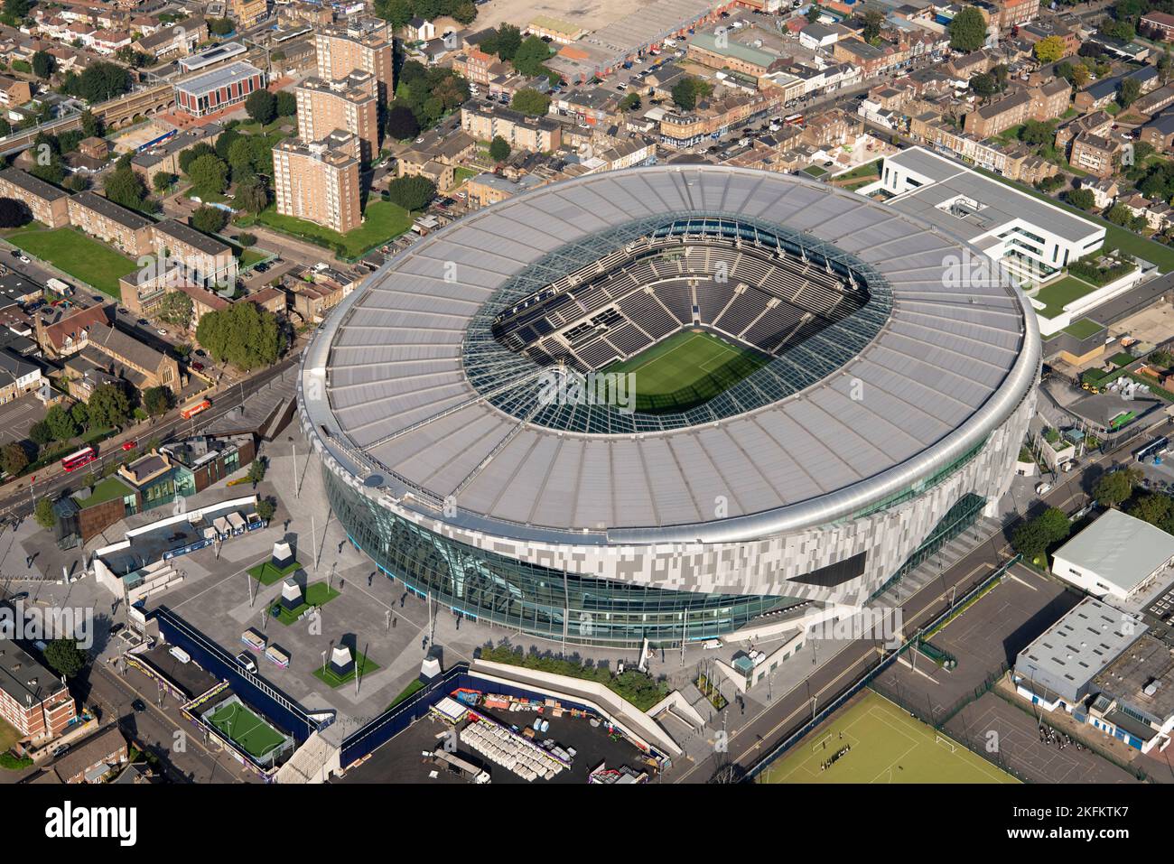 Der neue Fußballplatz White Hart Lane, Heimstadion des Tottenham Hotspur Football Club, Tottenham, Greater London Authority, 2021 . Stockfoto
