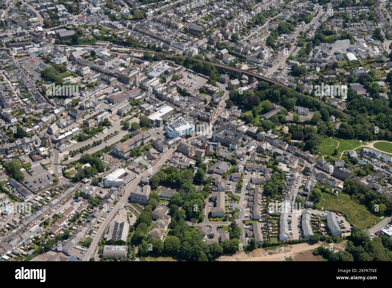 Redruth High Street Heritage Action Zone, Cornwall, 2021. Stockfoto