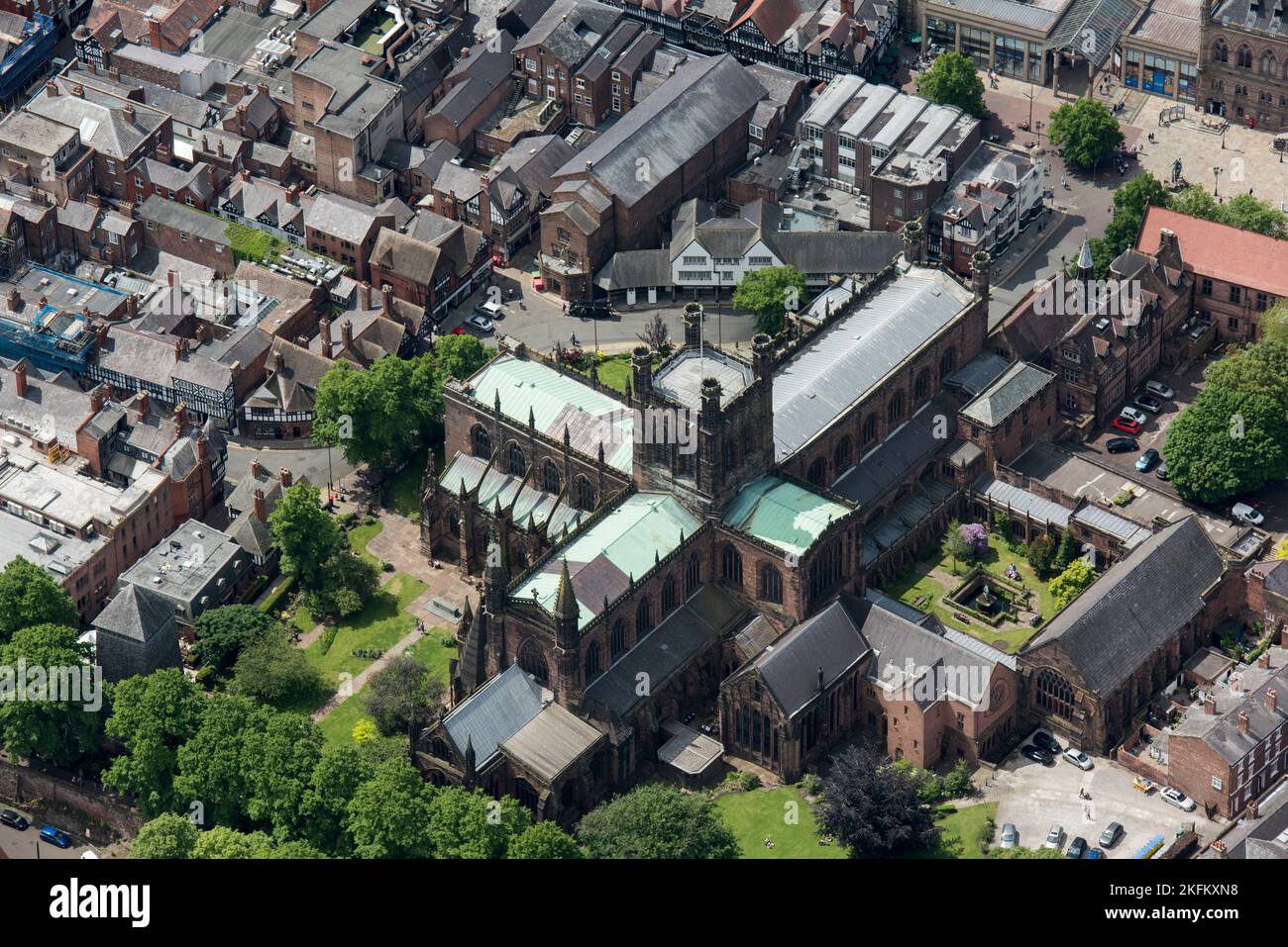 Chester Cathedral, Cheshire West und Chester, 2021. Stockfoto