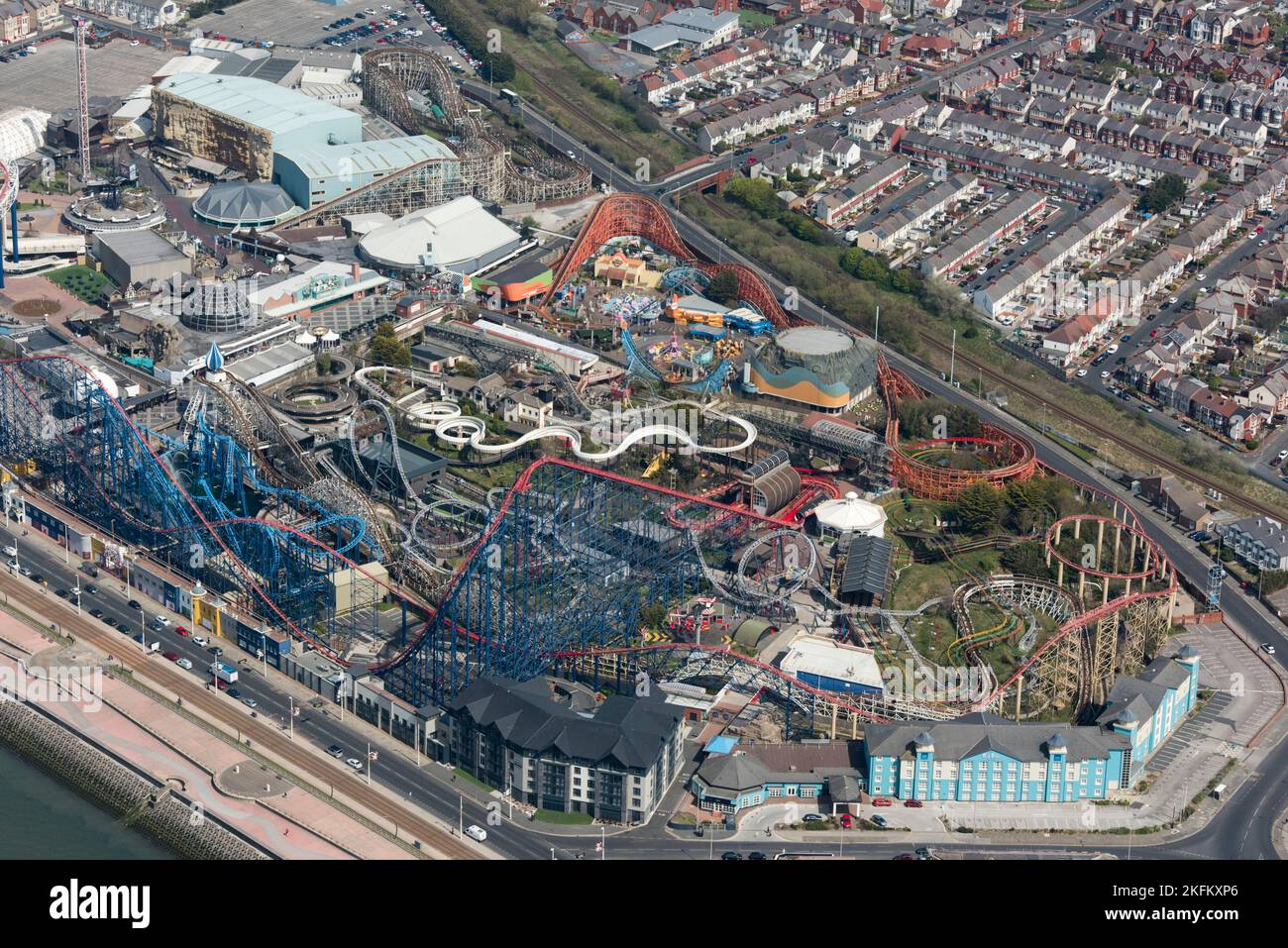 Pleasure Beach Vergnügungspark, Blackpool, 2021. Stockfoto