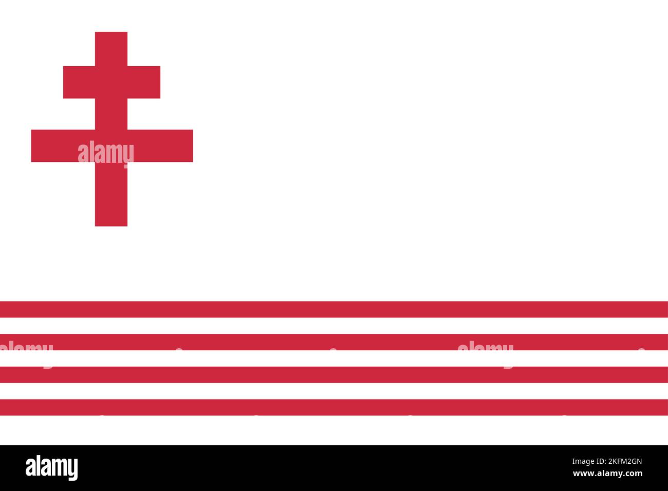 Einfache Fahne von Partium. Richtige Größe, Proportion, Farben Stock Vektor