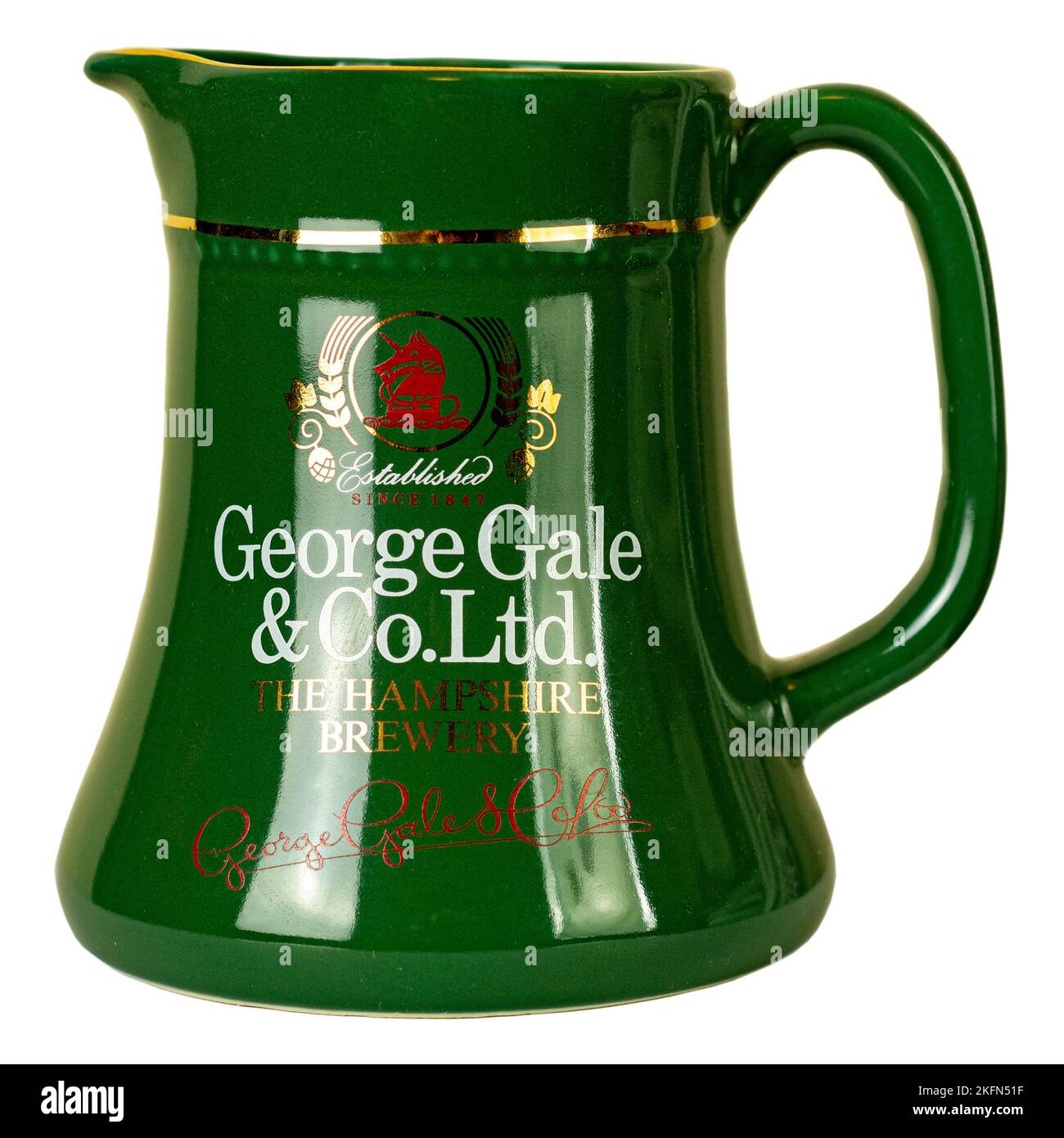 George Gale & Co Brewery (übernommen von Fullers of London) – Water Jug. Stockfoto
