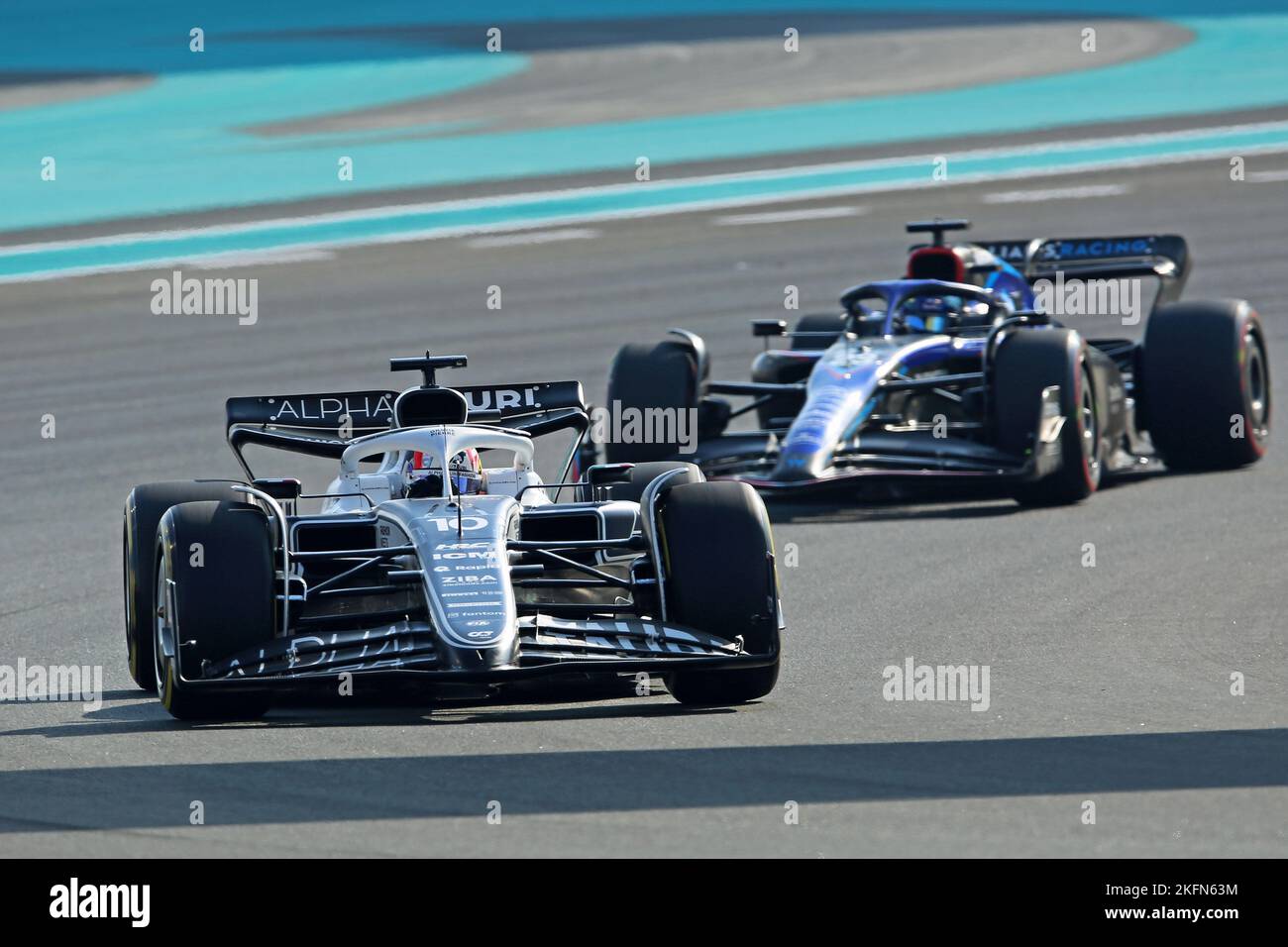 19.. November 2022; Yas Marina Circuit, Yas Island, Abu Dhabi; Pierre Gasly (FRA) Scuderia AlphaTauri AT03, während des Pre-Qualifying-Trainings beim Grand Prix von Abu Dhabi F1 Stockfoto