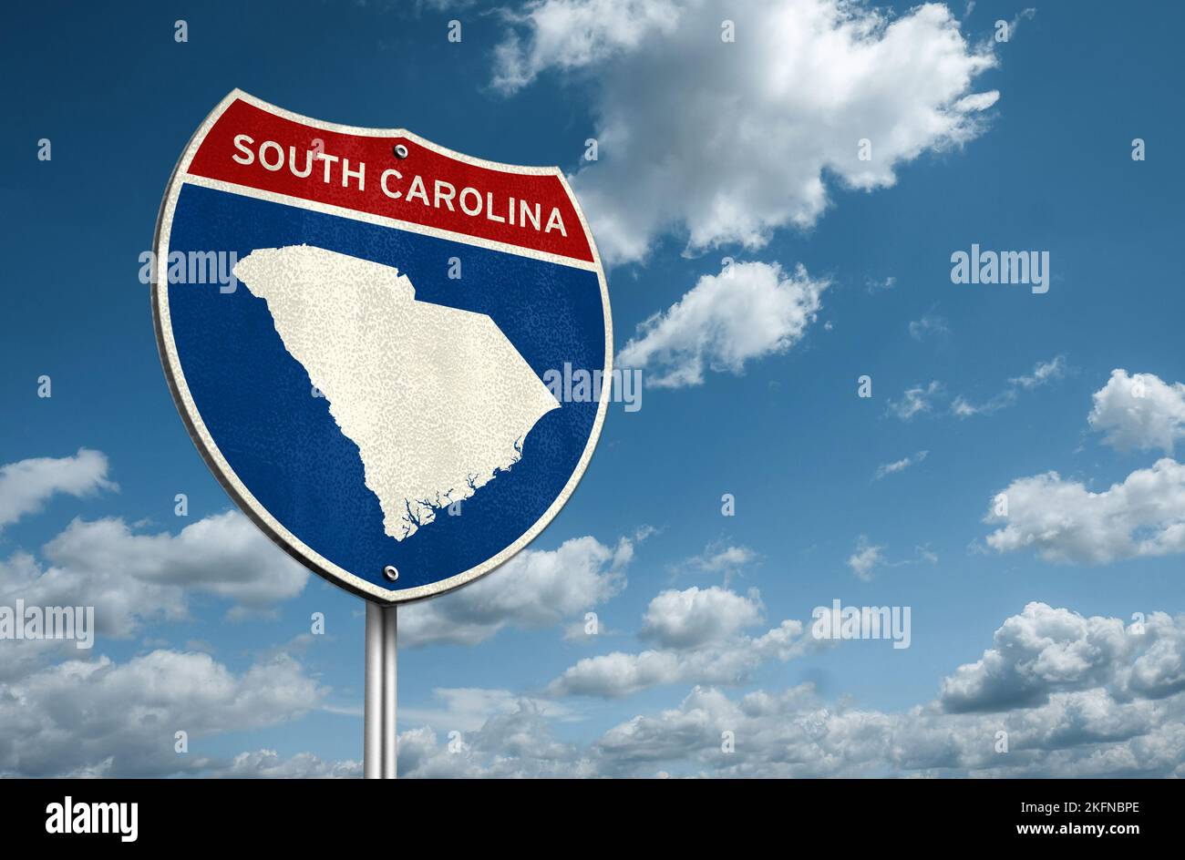 South Carolina - US-Bundesstaat in der südöstlichen Küstenregion der Vereinigten Staaten Stockfoto