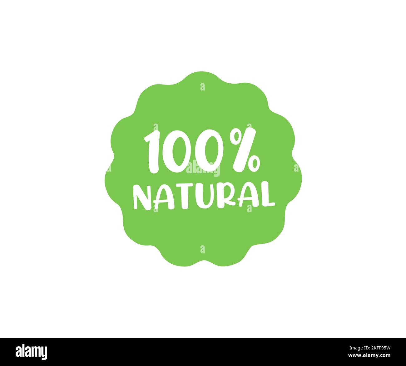100% natürliche Stempel, Etikett, Aufkleber. 100% natürliches Produkt-Logo-Design. Eco Green Energy Konzept, 100 Prozent natürliches Label Vektor-Design. Stock Vektor