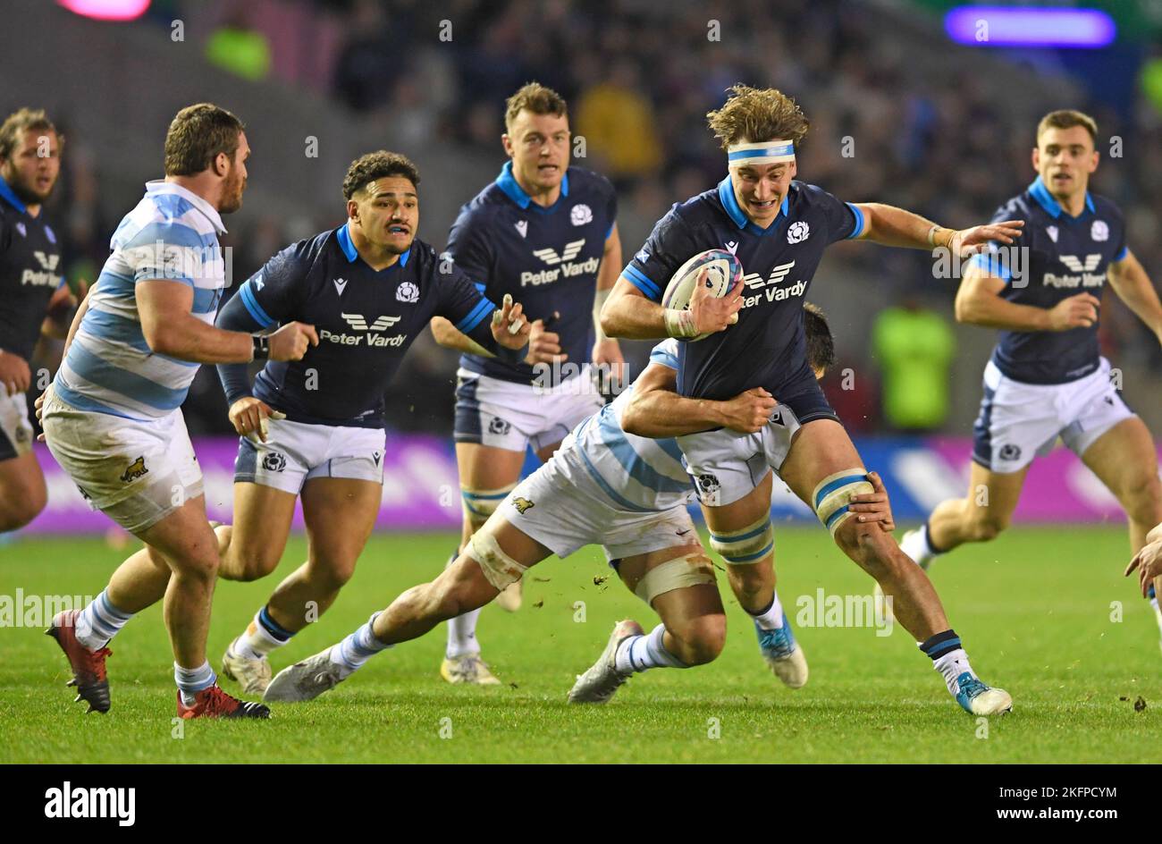 Edinburgh, Schottland, 19.. November 2022. Jamie Ritchie aus Schottland beim Spiel der Autumn Nation Series im Murrayfield Stadium, Edinburgh. Bildnachweis sollte lauten: Neil Hanna / Sportimage Stockfoto