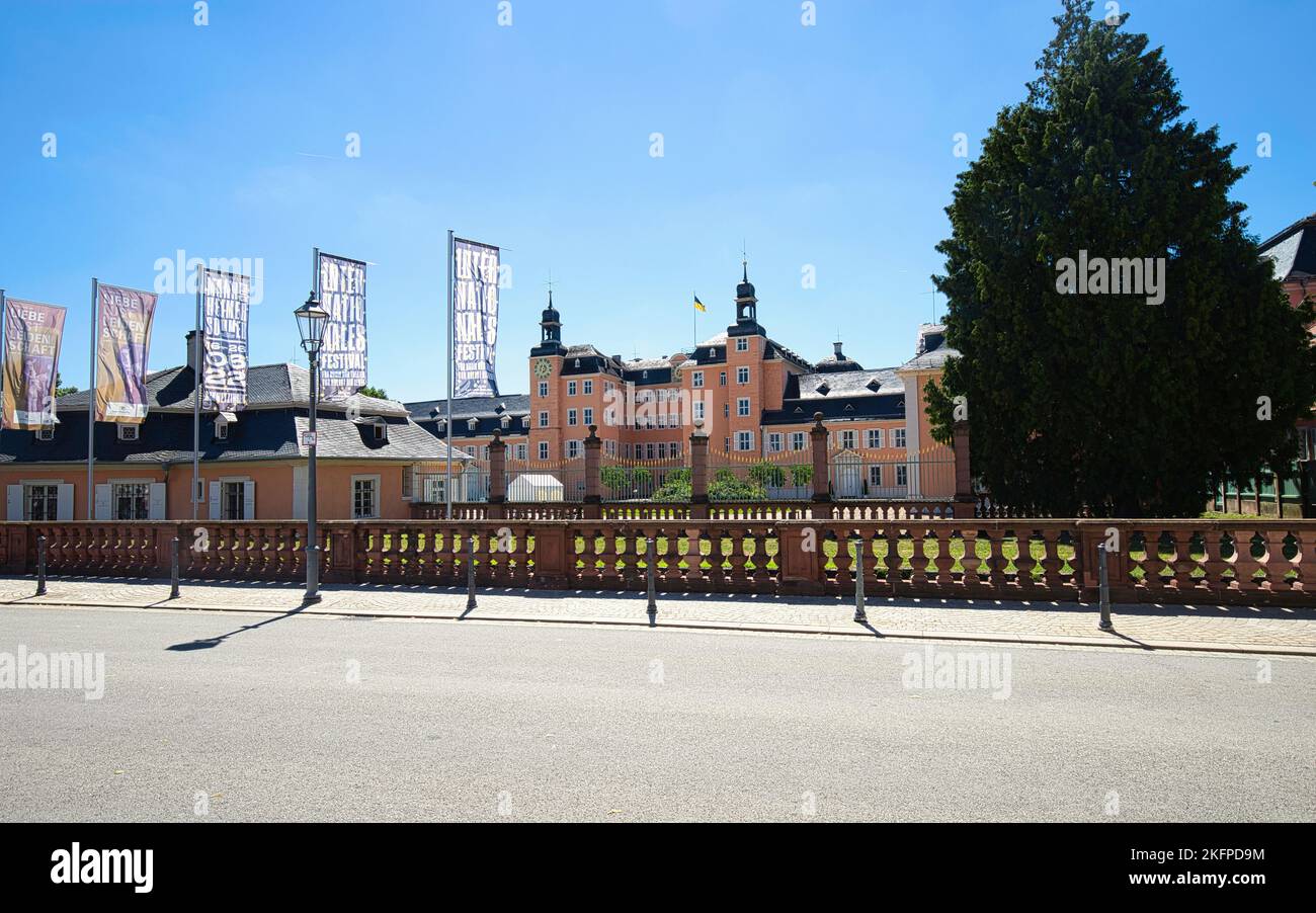 Schwetzingen, Baden-Württemberg, Deutschland - 02. Juli 2022: Schloss Schwetzingen war die Sommerresidenz des Electors Palatine Charles III Philip Stockfoto