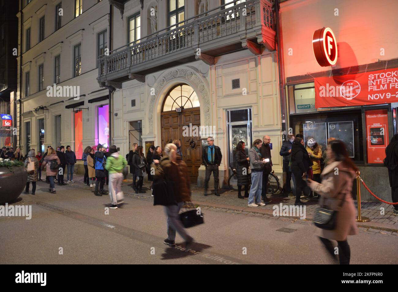 Stockholm, Schweden - November 2022 - Stockholm International Film Festival - Skandia-Teatern at Drottningatan. (Foto von Markku Rainer Peltonen) Stockfoto