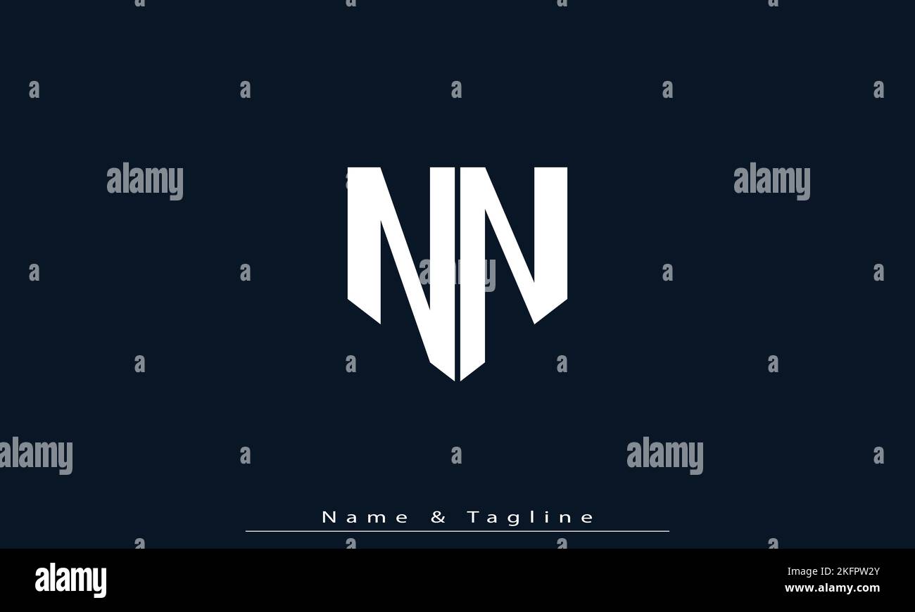 Buchstaben des Alphabets Initialen Monogramm-Logo NN Stock Vektor