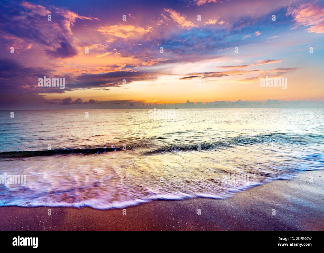 Wunderschöner Sunrise Hollywood Beach, Sunrise Miami, South Florida, USA Stockfoto