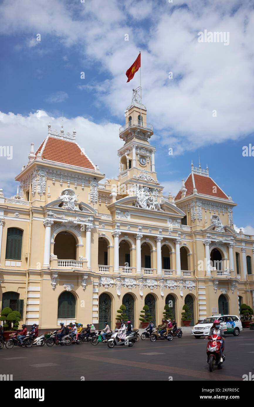Hotel de Ville - jetzt Gebäude des Peoples Committee - in Ho Chi Minh Stadt Vietnam Stockfoto