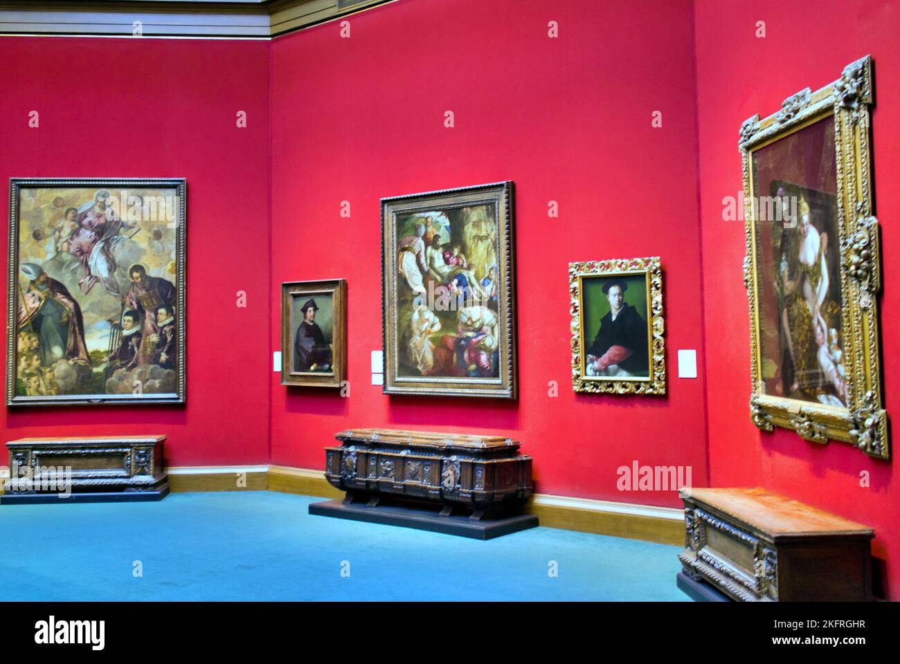 Innenausstattung der Scottish National Gallery Stockfoto