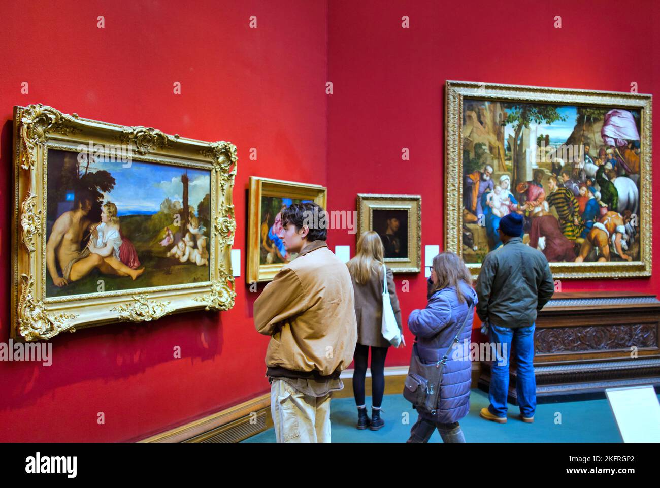 Das Three Ages of man von der Tizian Scottish National Gallery Stockfoto