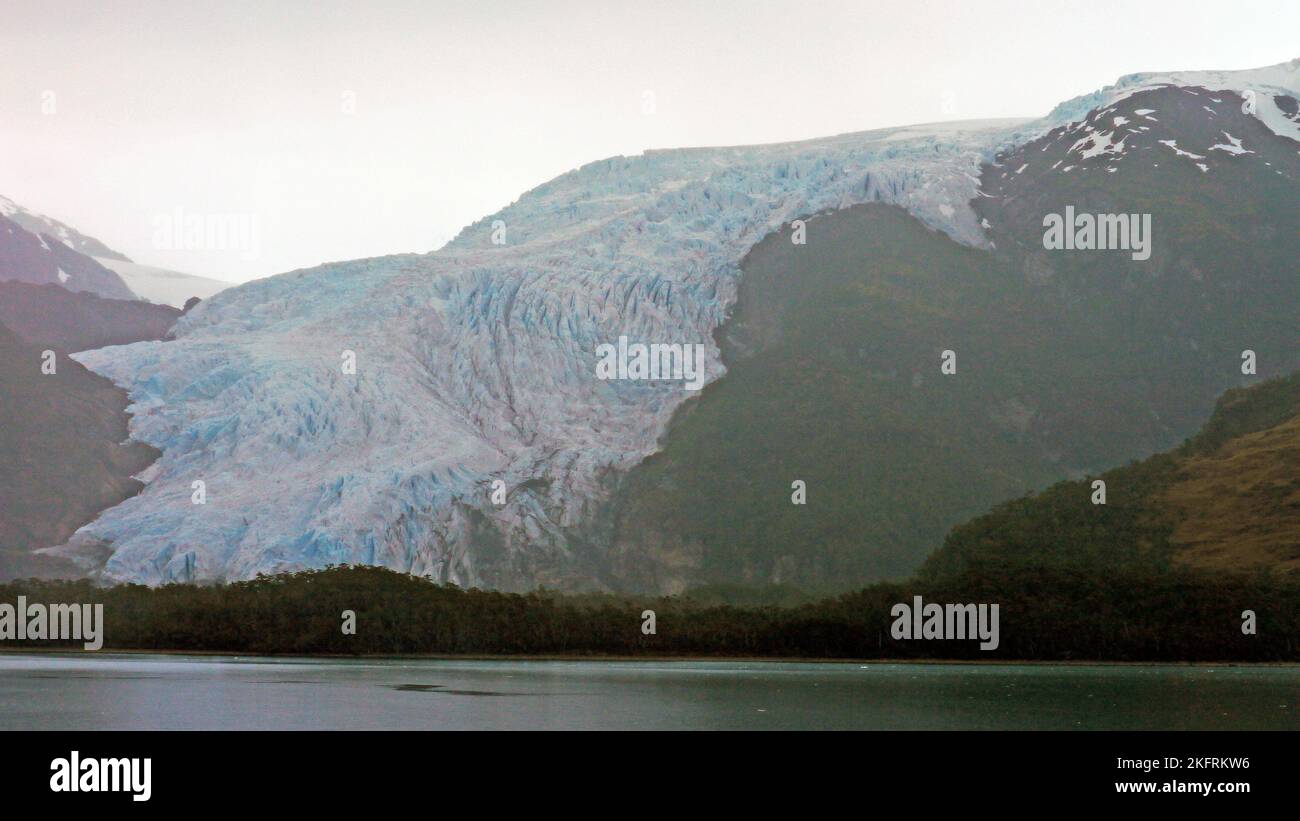 Águila (Adler) Gletscher. Antártica, Chile, 2011-01-21 14:50. Stockfoto