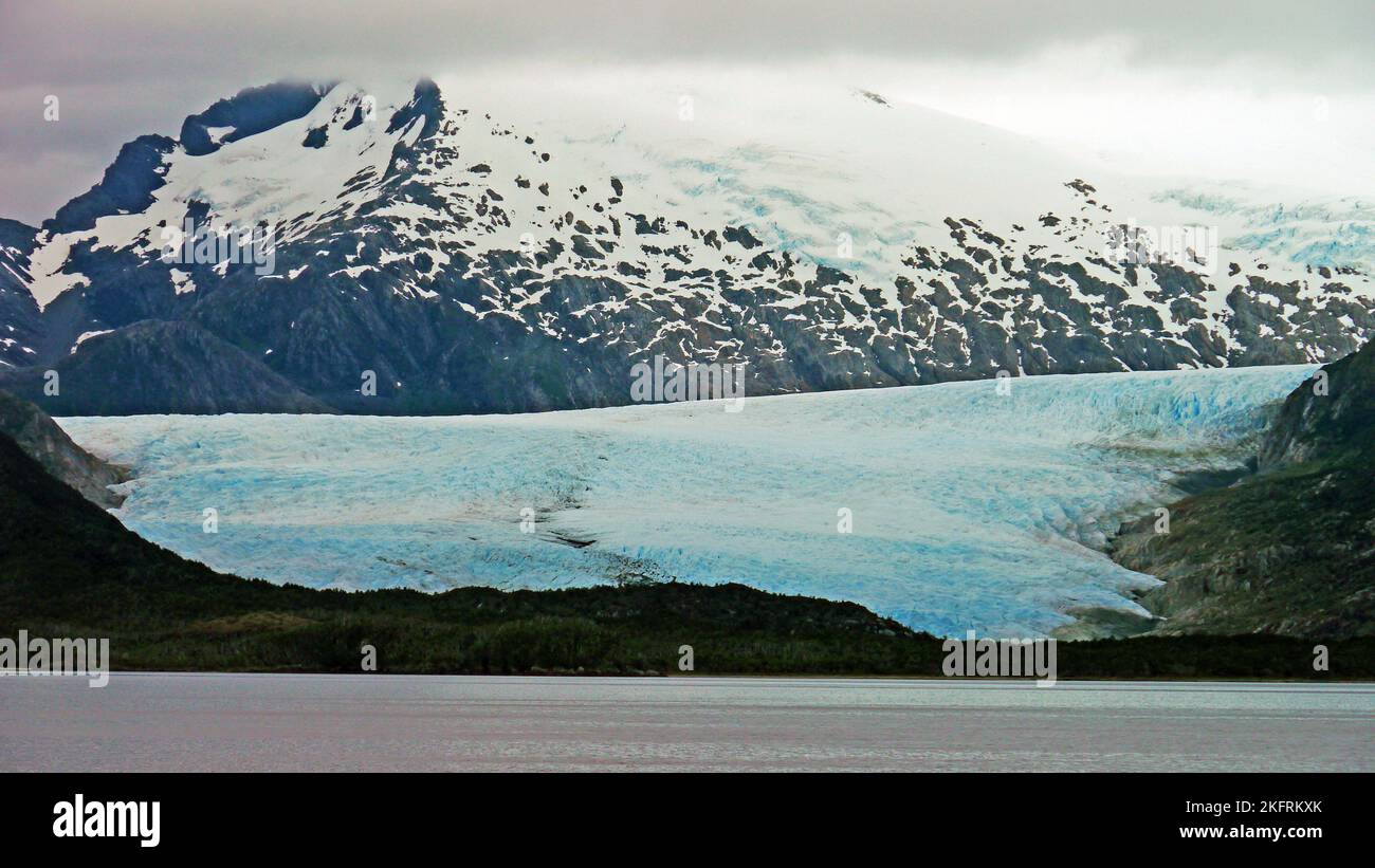 Contramaestre (Bootswain) Gletscher. Antártica, Chile, 2011-01-21 11:31. Stockfoto