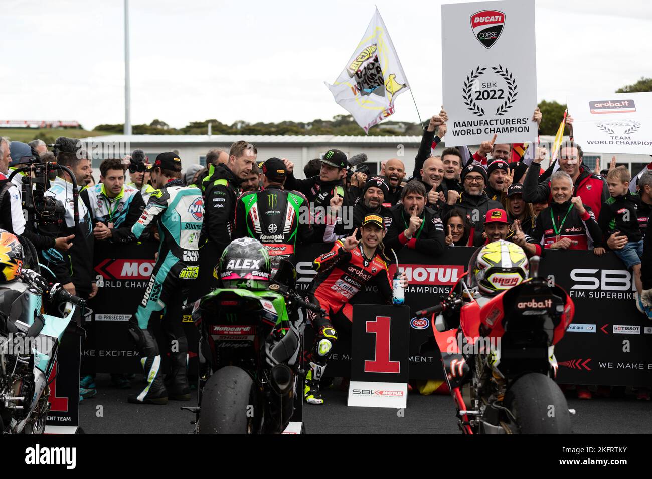 PHILLIP ISLAND, AUSTRALIEN - 20. NOVEMBER: Während der FIM World Superbike Championship 2022 auf dem Phillip Island Circuit am 20. November 2022 in Philli Stockfoto