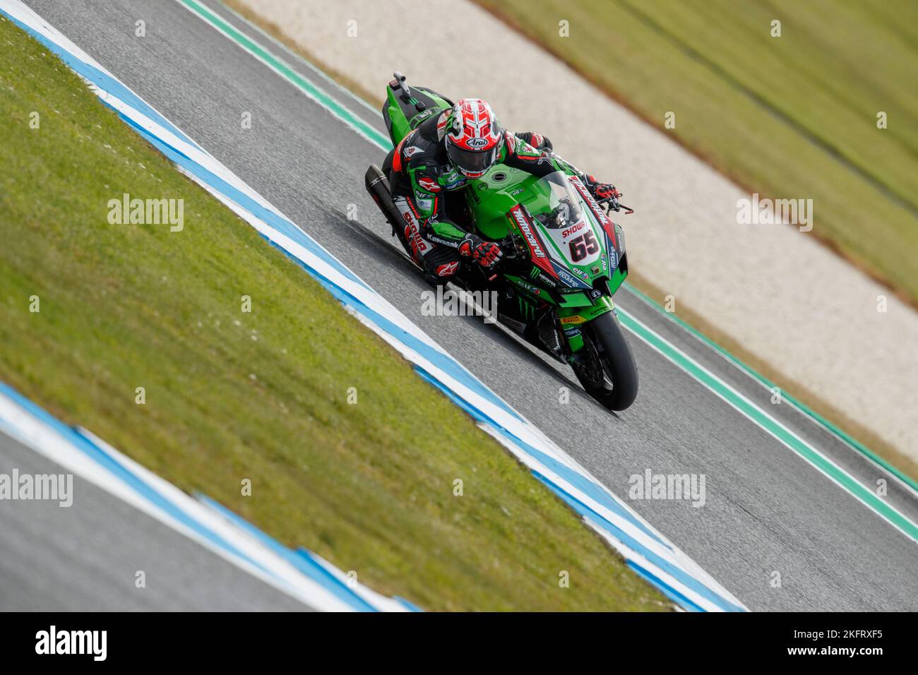 Sonntag, 20. November 2022. FIM Superbike World Championship. Phillip Island, Australien. Rennen 2. Jonathan Rea (Kawasaki Racing Team WorldSBK). REA beendete das Rennen auf dem zweiten Platz hinter Alvaro Bautista. Stockfoto