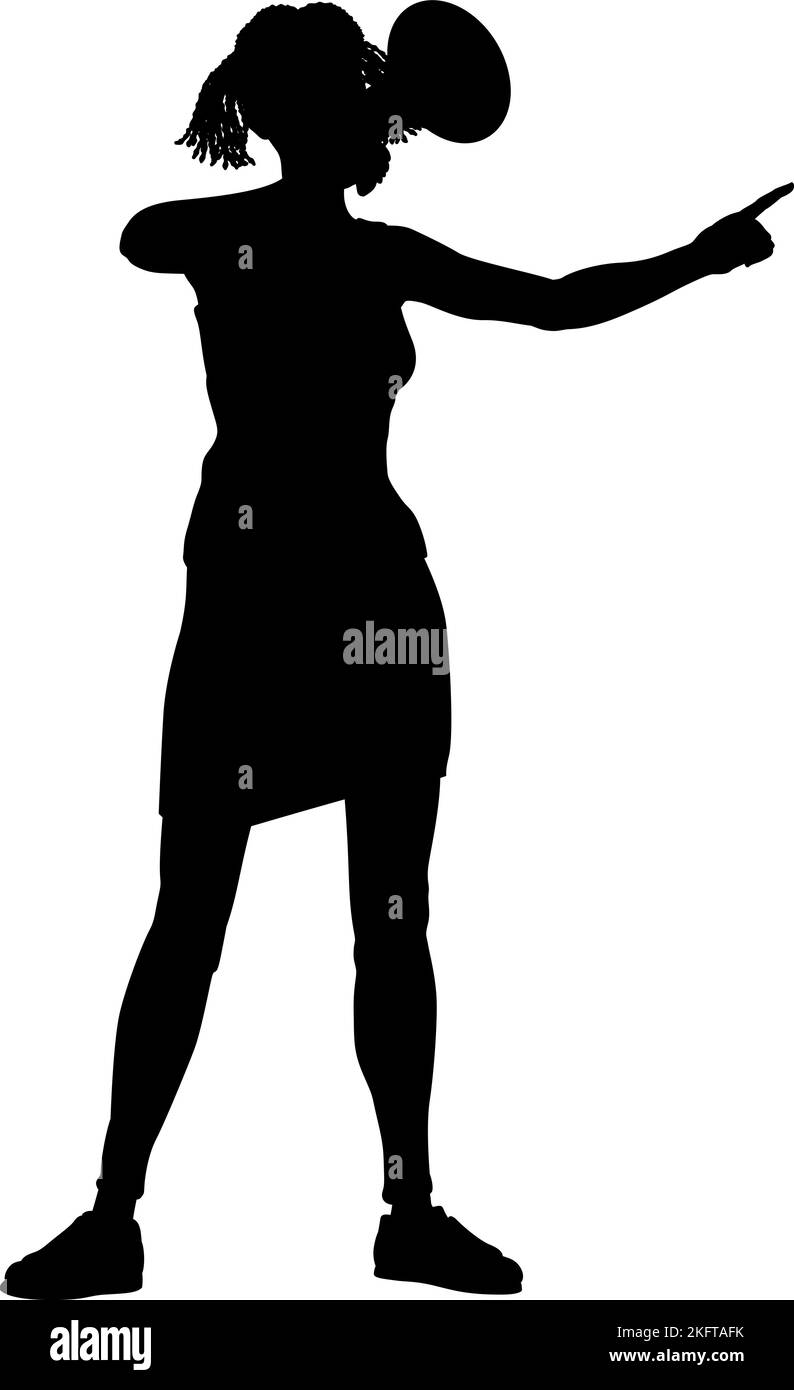 Protestkundgebung März Megaphon Silhouette Person Stock Vektor