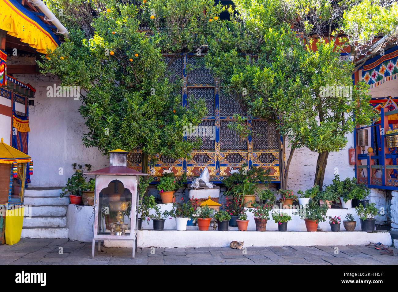 Heiliger Tempel in Paro, Bhutan. Stockfoto