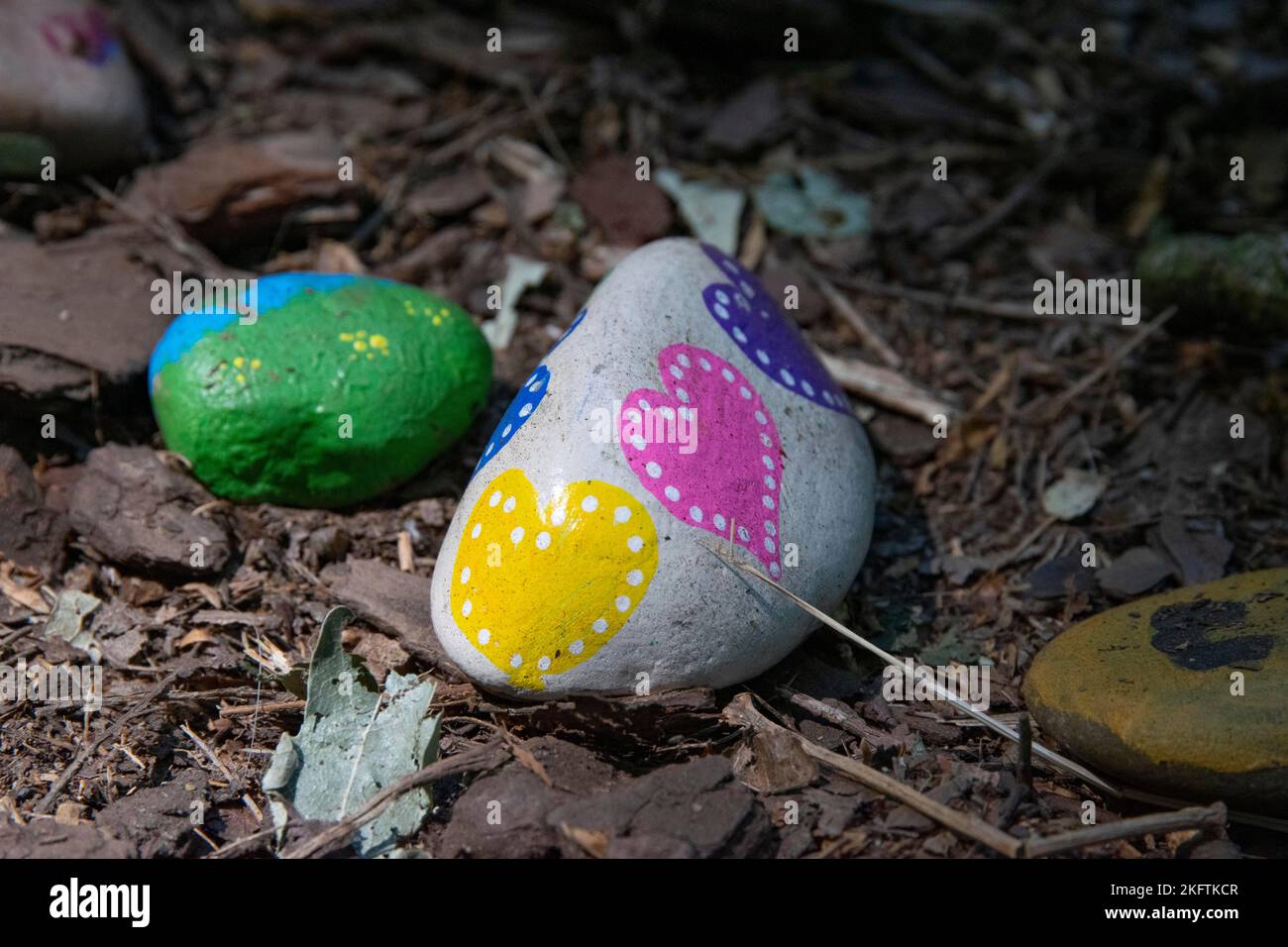 Gemalte Felsen Stockfoto